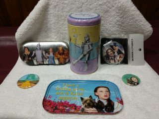 Wizard Of Oz - Sign,  Canister Set,  Eye Glass Case,  Compact,  Pin Back & Mirror