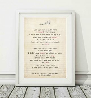 037 Roberta Flack - The First Time Ever I Saw - Song Lyric Poster Print - A4 A3