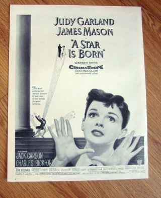 1954 Movie Ad A Star Is Born Judy Garland James Mason