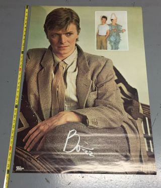 Vintage 1982 David Bowie Poster 24 X 36 Inches