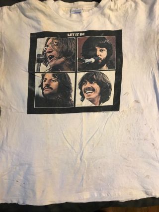 The Beatles Let It Be T - Shirt Xl 1992