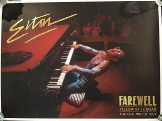 Elton John Yellow Brick Road Farewell Tour Poster Lithograph.  Measures 18 X 24