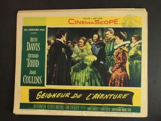 1955 The Virgin Queen Mexican Movie Lobby Card Bette Davis