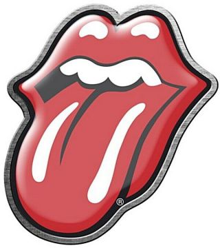 Rolling Stones Tongue Large Metal / Enamel Pin Badge.  Licensed 40mm X 30mm (rz)