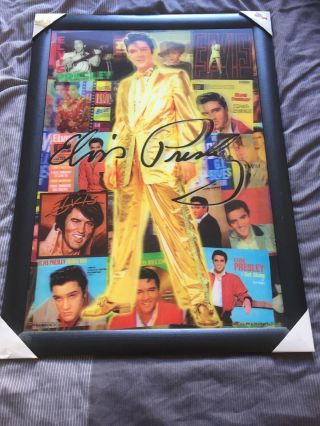 Elvis Presley Framed Picture In 3d (rare)