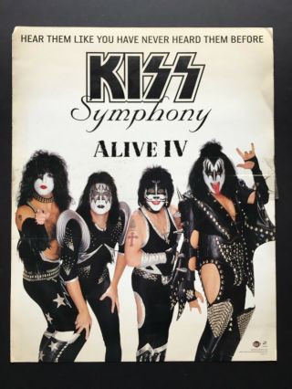 Kiss " Symphony Alive Lv " 2 - Sided U.  S.  Promo Poster - W/tear Off Stubs