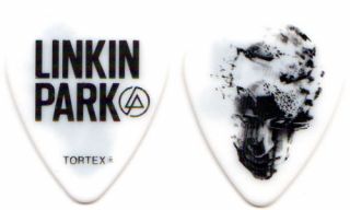 Linkin Park Guitar Pick : 2012 Living Things Tour White Photo Custom