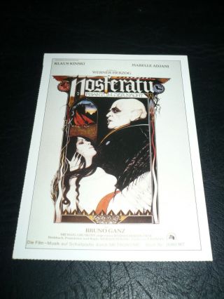 Nosferatu,  Film Card [klaus Kinski,  Werner Herzog,  Isabelle Adjani]