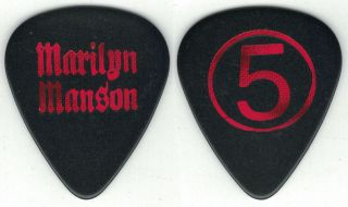 Marilyn Manson - - Very Rare Black W/red Dots Tour Guitar Pick