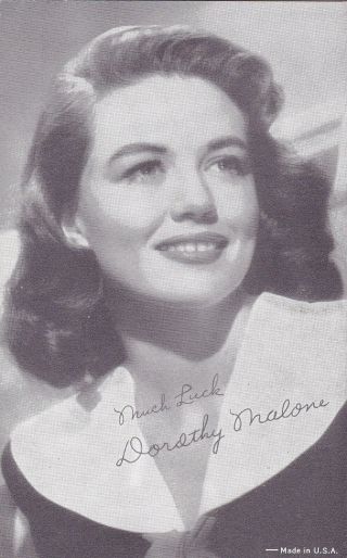 Dorothy Malone - Hollywood Movie Star/actress 1940/50s Arcade/exhibiit Card