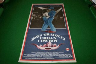 Urban Cowboy John Travolta Rare 1980 Aust Daybill Movie Poster In Vg
