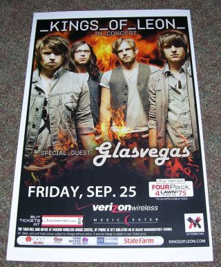 Kings Of Leon - 2009 Summer Tour Concert Poster - Glasvegas