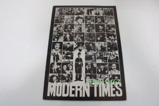 Modern Times Japan Movie Program Pamphlet 1936 Paulette Goddard P533