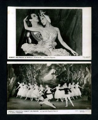 Vintage Margot Fonteyn Robert Helpmann Two (2) Ballet Scenes Uk Cards 1940 