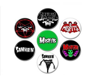 7 X Danzig,  Samhain,  Misfits Buttons (pins,  Badges,  Horror,  Punk,  Only,  Glen)