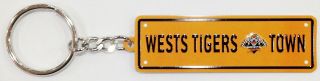 Wests Tigers Town Nrl Metal Key Ring Chain Keyring