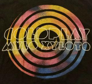 Coldplay Mylo Xyloto T - Shirt Mens Medium Tee British Rock Band Short Sleeve A05