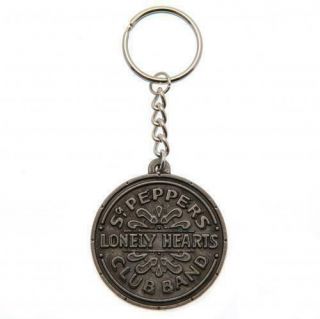 Official Licensed - The Beatles - Sgt Pepper Logo Keychain Metal Keyring