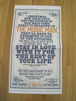 Hugh Jackman The Music Man The Show York Times Advertisement 4 Page 2 Sides