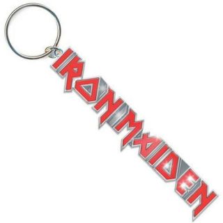 Official Licensed - Iron Maiden - Logo With Tails Keychain Keyring Metal Eddie