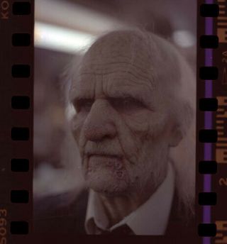 Ta29i Vintage Texas Chainsaw Massacre Horror Movie Old Man Actor Negative Photo