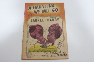 A Haunting We Will Go Japan Movie Program Pamphlet 1942 Oliver Hardy