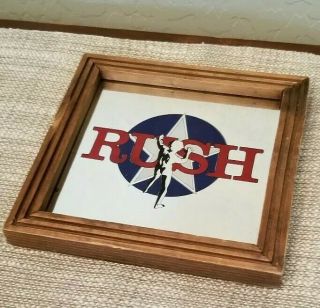 Vintage Rush Rock Band 1982 Carnival Mirror Prize Star In Circle Cat Productions