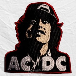 Ac/dc Angus Face Logo Embroidered Patch Rock Band Album Malcolm Stevie Young
