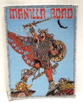 Manilla Road (mark Of The Beast) Silver Border Woven Patch