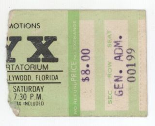 Rare Styx 9/3/83 Hollywood Fl Sportatorium Ticket Stub