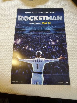 Rocketman 2019 Movie Film Official Poster Elton John Taron Egerton 11 By 17 Inch