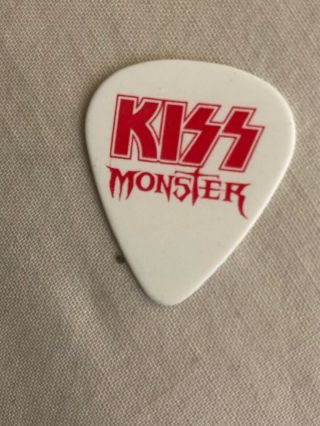 Kiss Monster Tour Guitar Pick Eric Singer Signed Red Foil 2012 Catman Drums Band