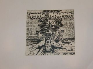 Raw Power Paper Sticker,  1985 Top Hour Ep,  4.  4 " X4.  2 " Italian Hardcore Punk