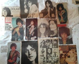 T.  Rex Marc Bolan 12 Pages Headlines/pin Ups From Uk Music Papers 1971/76