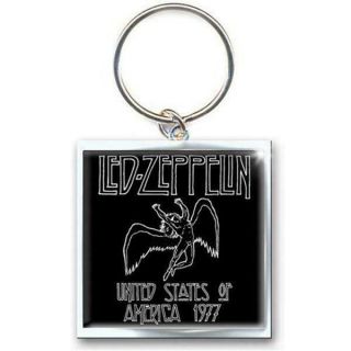 Official Licensed - Led Zeppelin - 1977 Usa Tour Keychain Rock Keyring