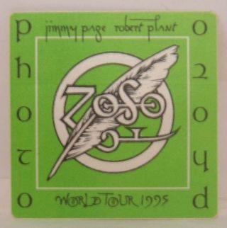 Robert Plant / Jimmy Page - Cloth Tour Backstage Pass Last One
