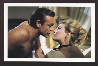 James Bond Postcard 007 From Russia With Love Sean Connery With Daniela Bianchi