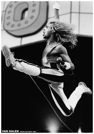 Van Halen / David Lee Roth 1980 A1 Size 84.  1cm X 59.  4cm - 33 " X 24 " Poster