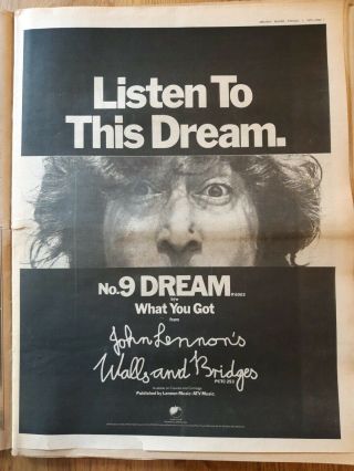 Melody Maker newspaper February 1st 1975 Led Zeppelin crazy John Lennon advert 2