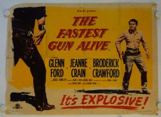 The Fastest Gun Alive Release British Quad Movie Poster