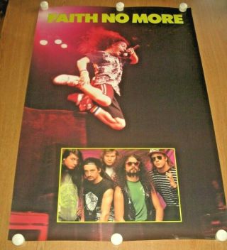 Faith No More 1990 Slash Records Promo Poster 23 " X 35 "