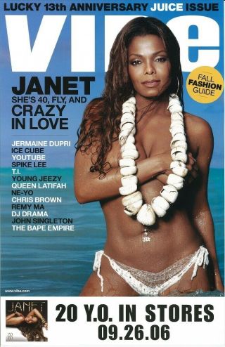 Janet Jackson Poster - 20 Y.  O.  - Promo Poster - 11 X 17 Inches