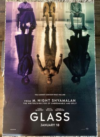 Glass Movie Poster 2 Sided 27x40 Samuel L.  Jackson M.  Night Shyamalan