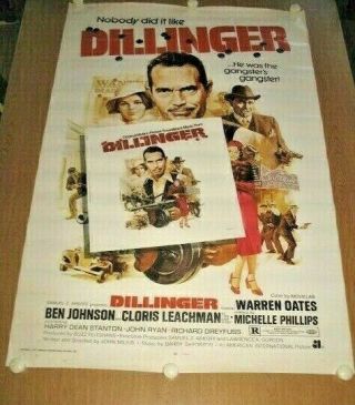 Dillinger 1973 American Intl Pictures Promo Poster 27 " X 41 " John