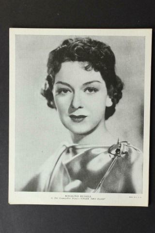 1936 Rosalind Russell Linen Finished Photo For Under Two Flags