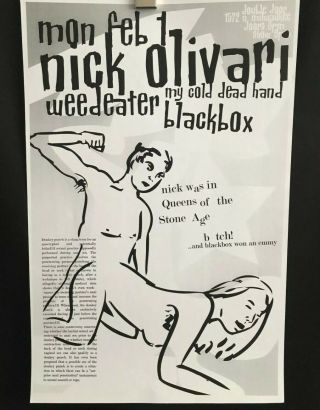 Nick Oliveri Of Queens Of The Stone Age 2011 Double Door Concert Poster Chicago