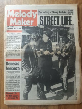 Melody Maker Newspaper June 4th 1977 Sex Pistols Johnny Rotten Sid Vicious Cover