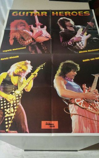 Ozzy Osbourne,  Randy Rhoads,  Eddie V.  Halen,  Ritchie Blackmore,  Malmsteen poster 2