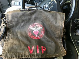 Bon Jovi The Circle Tour Vip Brown Messenger Shoulder Bag Concert Souvenir