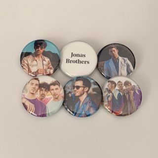 Jonas Brothers Button Set Of 6 Sucker For Joe Nick Kevin Pins